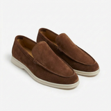 Alejandro Men's Casual Moccasins with Contrast Sole and Visible Stitching