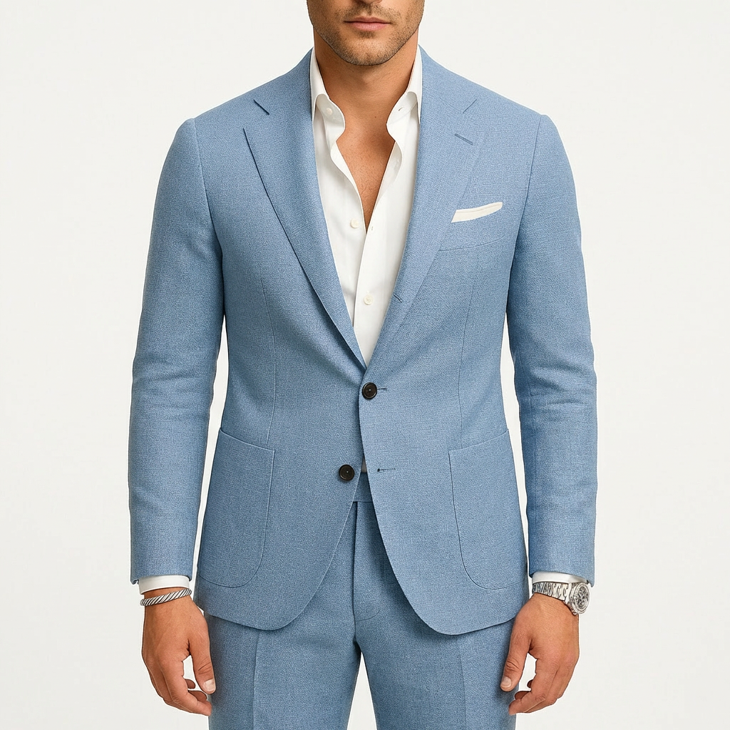 Alejandro | Men's Smart Casual Two-Piece Suit with Classic Lapel and Contrast Buttons