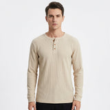 Braulio | Men's Long Sleeve Casual Henley Shirt