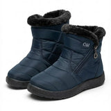 Cendy™ | Quilted Fleece-Lined Zip Ankle Boots