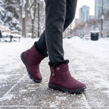 Cendy™ | Quilted Fleece-Lined Zip Ankle Boots