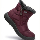 Cendy™ | Quilted Fleece-Lined Zip Ankle Boots