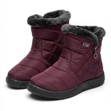 Cendy™ | Quilted Fleece-Lined Zip Ankle Boots