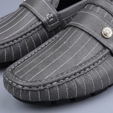Carlos | Modern Men's Loafers with Contrast Stitching and Decorative Button
