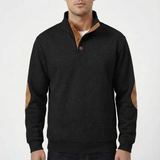 Carlton | Men's Sweater with Buttoned Neck and Extra Button Detail