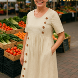 Mixed Stripe Midi Dress