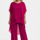Elegant Chiffon Layered Pant Set