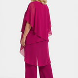 Elegant Chiffon Layered Pant Set