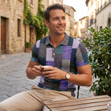 Danny | Short Sleeve Patchwork Design Polo for Men