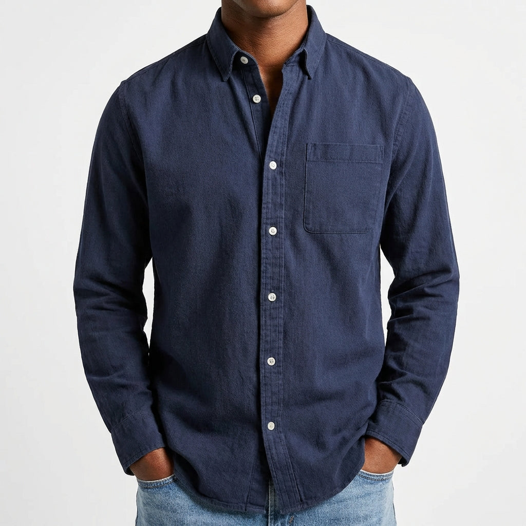 Diego | Men's Button-Down Collar Shirt with Pocket | Casual