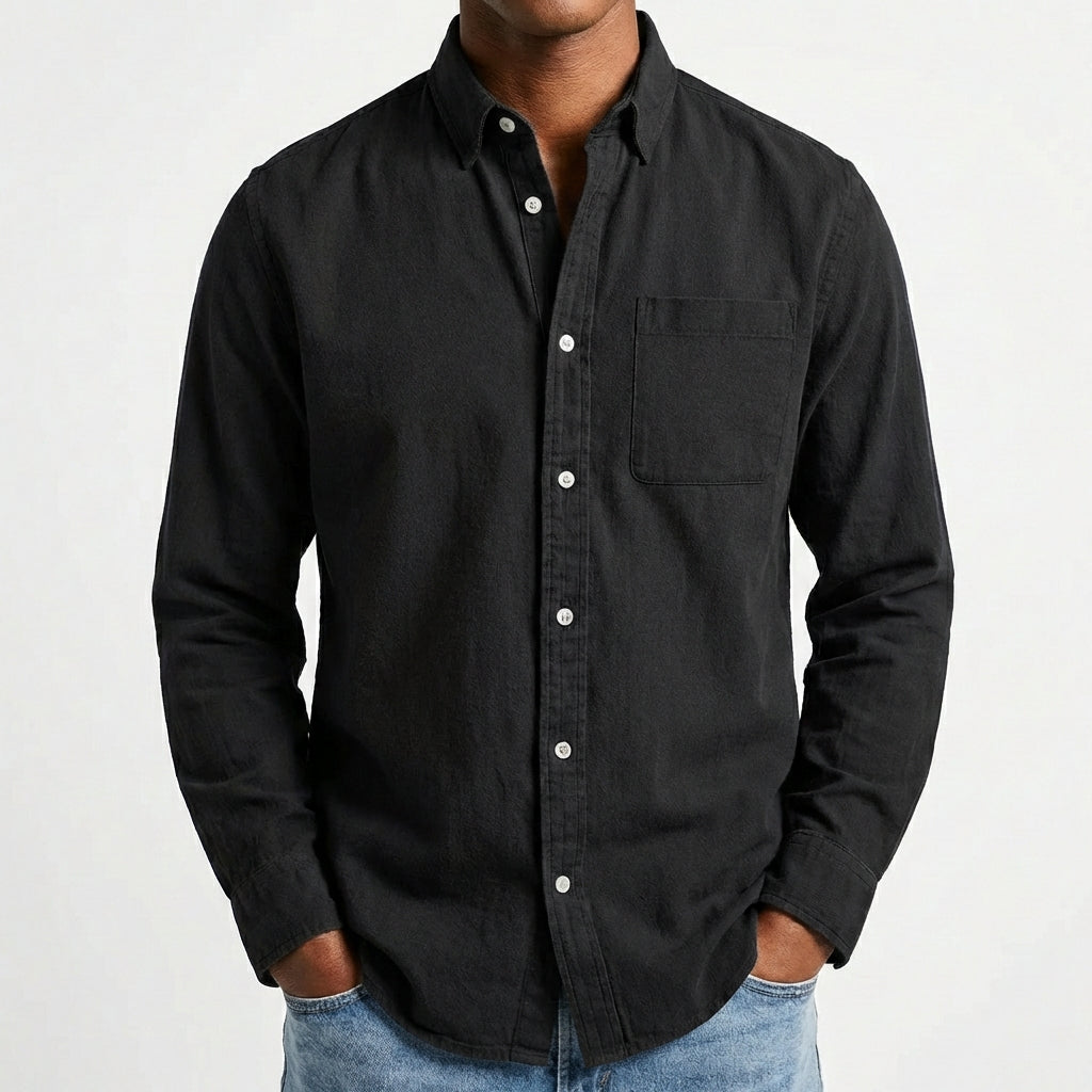 Diego | Men's Button-Down Collar Shirt with Pocket | Casual