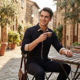 Diego | Men's Shirt with Contrast Details and Classic Collar | Elegant