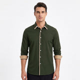Diego | Men's Shirt with Contrast Details and Classic Collar | Elegant