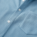 Diego | Short Sleeve Men's Shirt with Ribbed Texture and Chest Pocket | Casual