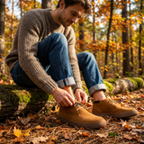 Diego Men's Casual Chukka Boots with Laces and Textured Sole