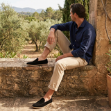 Diego | Elegant Men's Loafers with Minimalist Design and Contrasting Sole