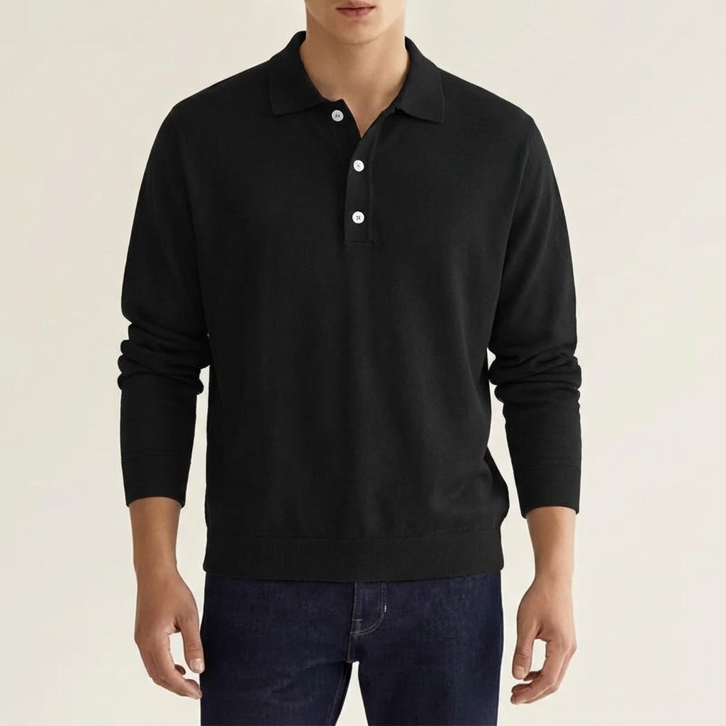 Diego | Men's Polo with Classic Collar and Ribbed Cuffs | Casual