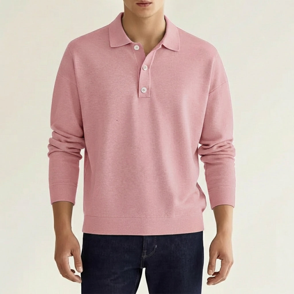Diego | Men's Polo with Classic Collar and Ribbed Cuffs | Casual