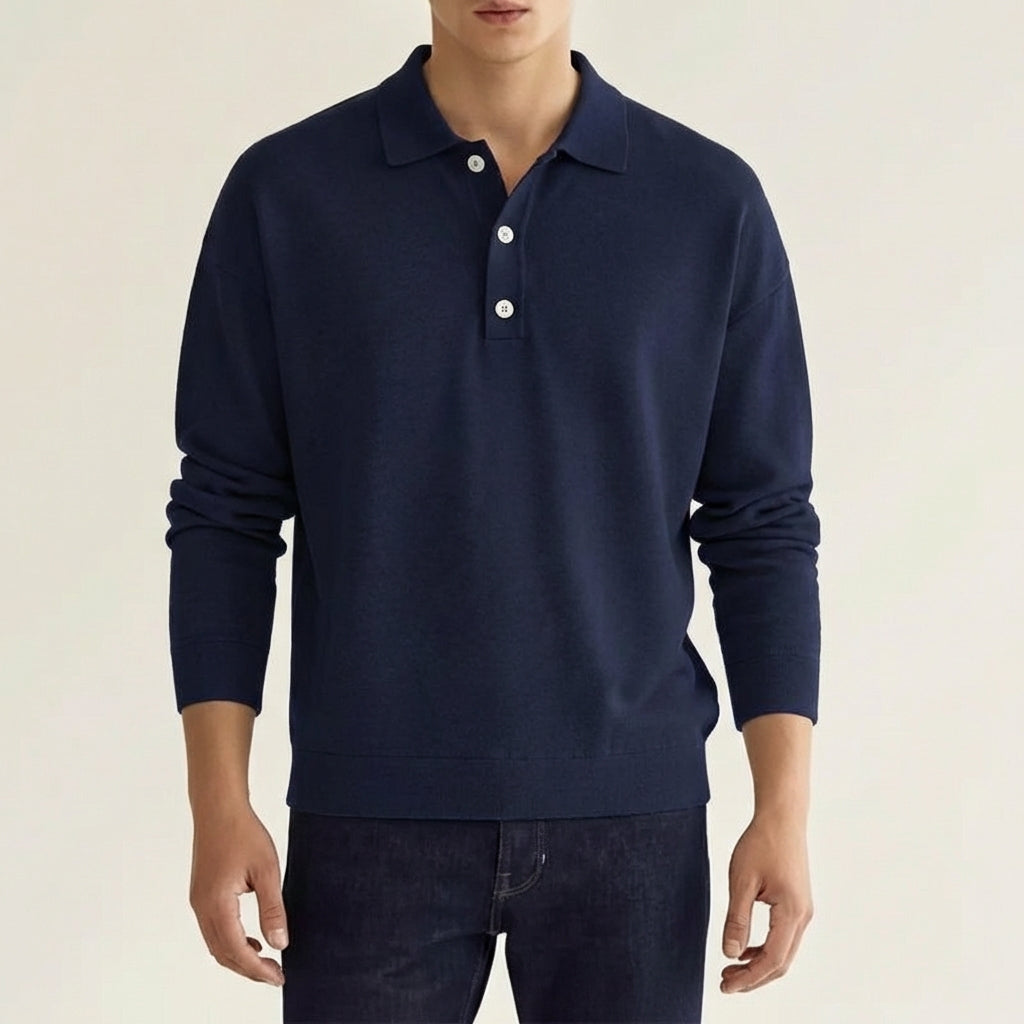 Diego | Men's Polo with Classic Collar and Ribbed Cuffs | Casual
