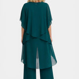 Elegant Chiffon Layered Pant Set
