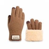 Thermal Wool Gloves – Fleece-Lined, Touchscreen Fingers