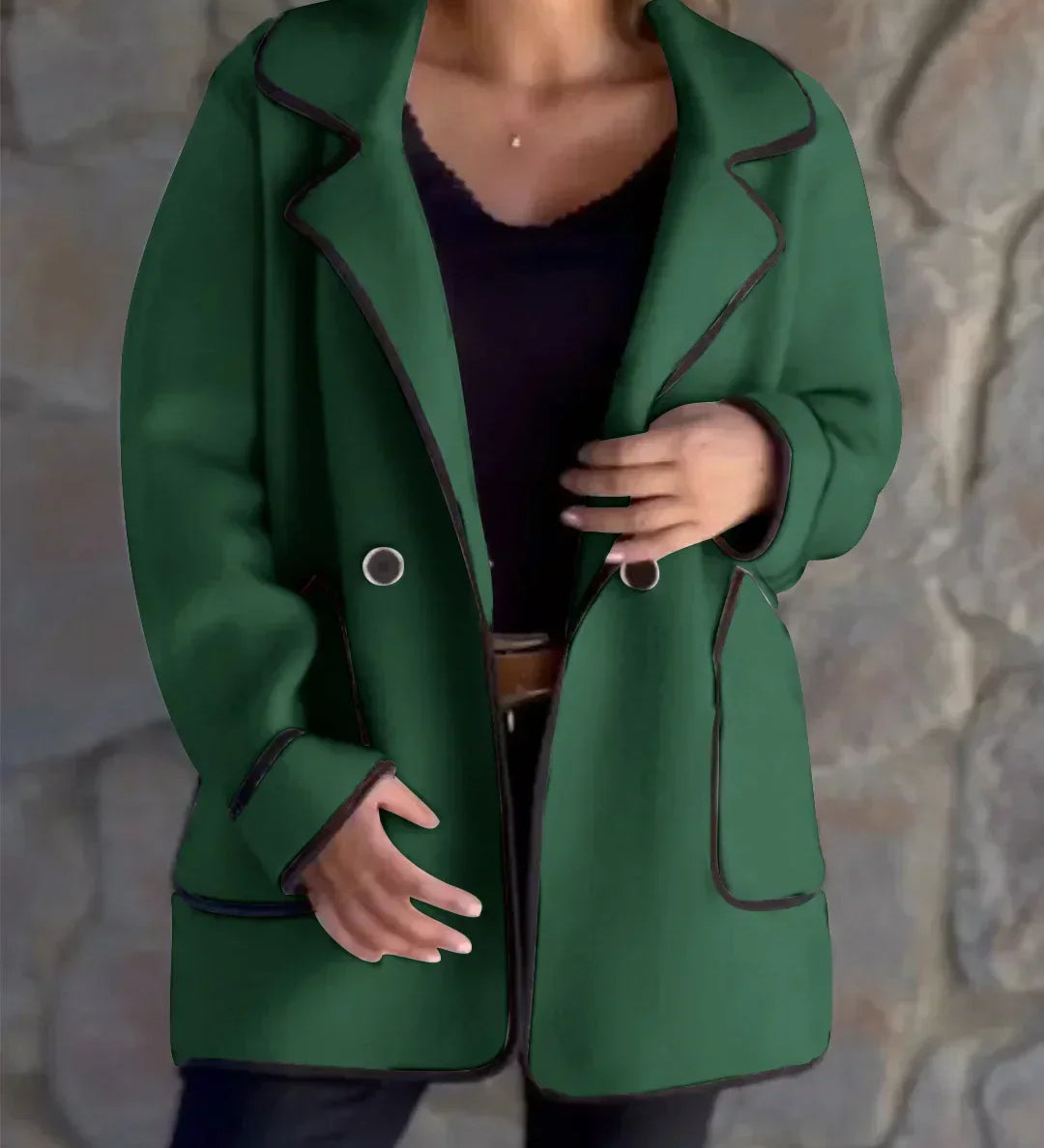 Bambi™ | Elegant Contrast Wool Coat