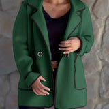 Bambi™ | Elegant Contrast Wool Coat