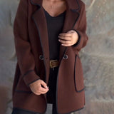 Bambi™ | Elegant Contrast Wool Coat