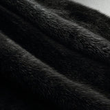Eudora™ | Black hooded fur swing coat