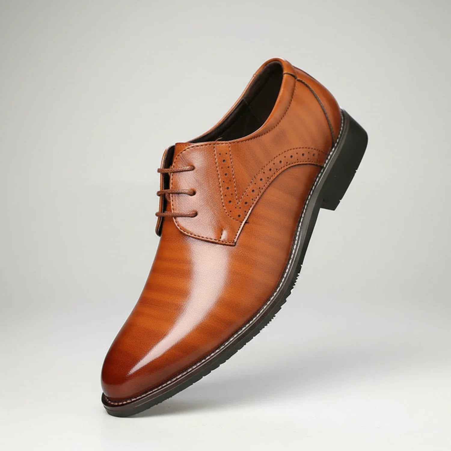 Hugo | Men's Formal Derby Shoes with Plain Toe and Contrast Stitching
