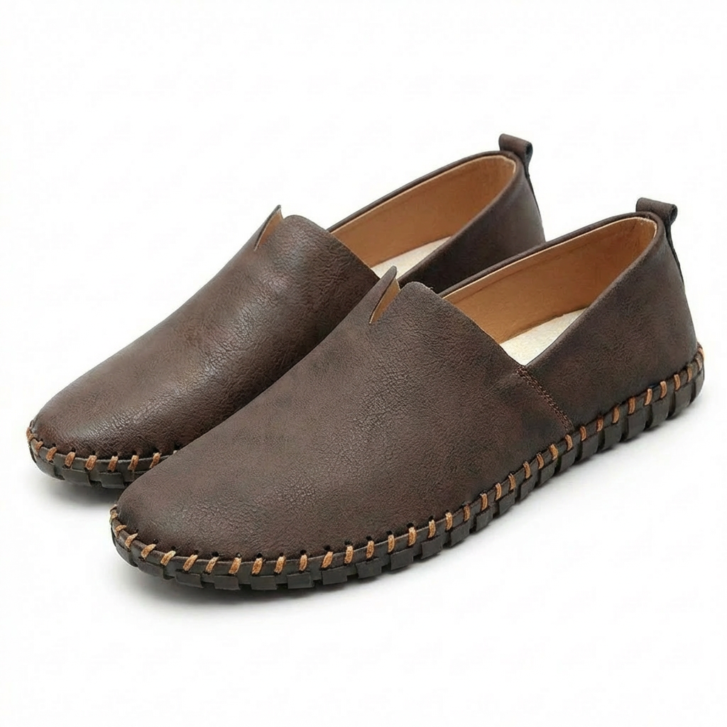 Hugo Men's Casual Moccasins with Contrast Stitching and Easy Slip-On Design