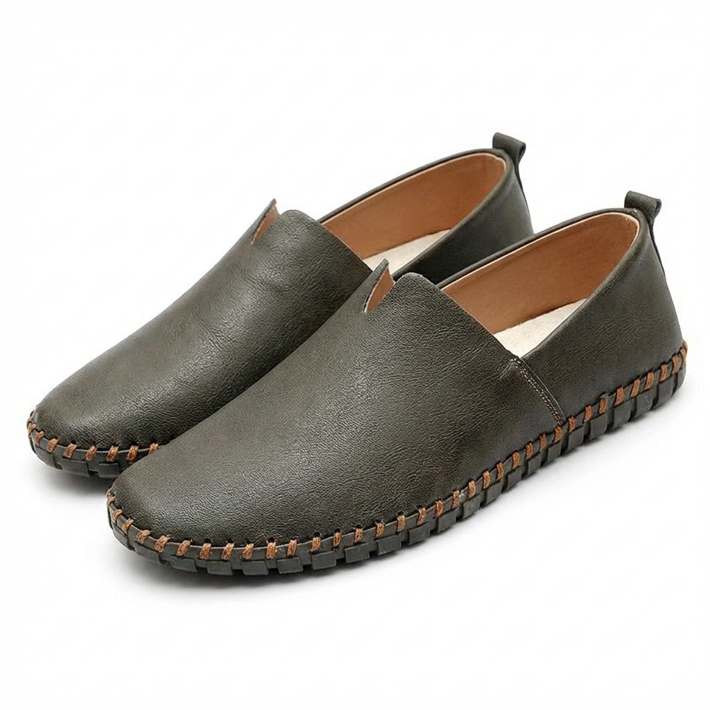 Hugo Men's Casual Moccasins with Contrast Stitching and Easy Slip-On Design