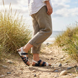 Hugo Men's Casual Sandals with Interwoven Straps and Buckle Closure