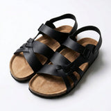Hugo Men's Casual Sandals with Interwoven Straps and Buckle Closure