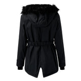 Insulated Faux-Fur Hooded Slim-Fit Parka Jacket