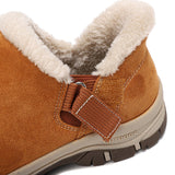 Elinor™ | Faux-suede fleece-lined strap ankle boots