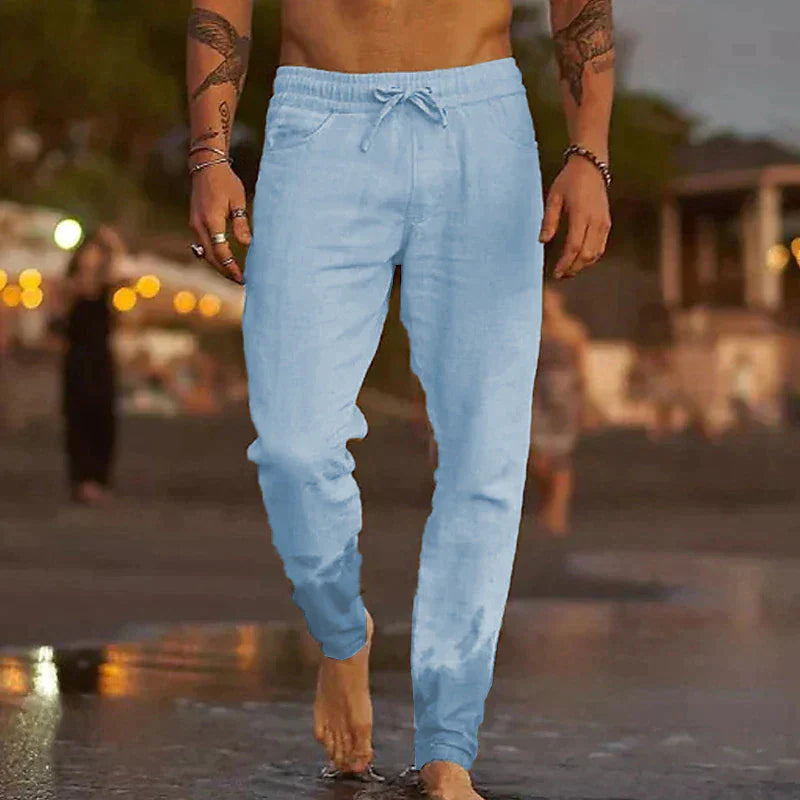 Lightweight Linen Beach Trousers