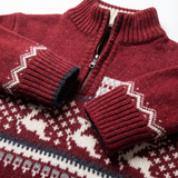 Kennedy | Men's Quarter Zip Sweater with Print Design