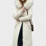 Diora™ | Faux-Fur Hood Drawstring-Waist Anorak Coat