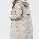 Diora™ | Faux-Fur Hood Drawstring-Waist Anorak Coat