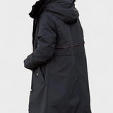 Diora™ | Faux-Fur Hood Drawstring-Waist Anorak Coat