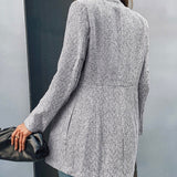 Nalera™ | Elegant Long Wool Blazer