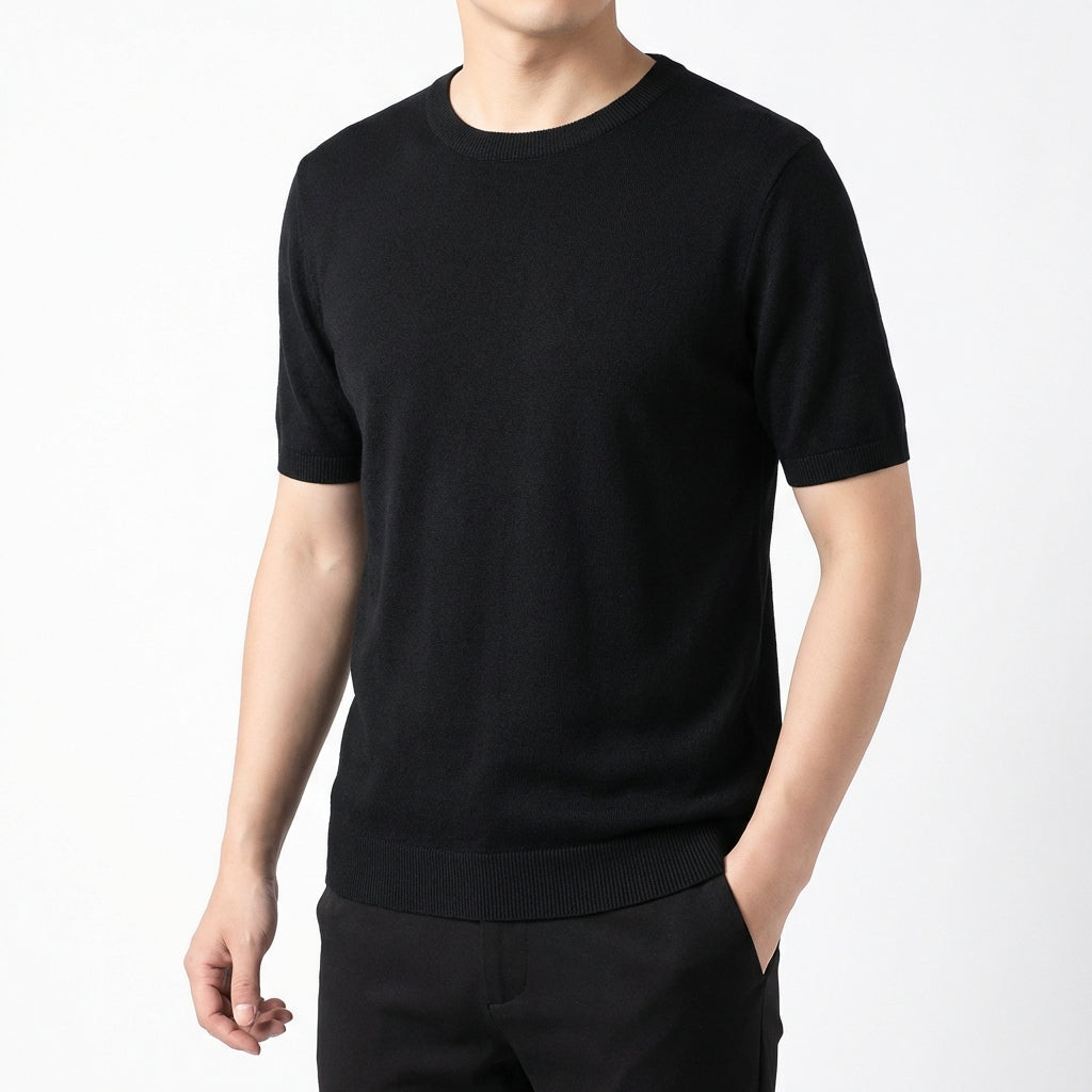 Leandro | Men's Basic Short Sleeve Knit T-Shirt