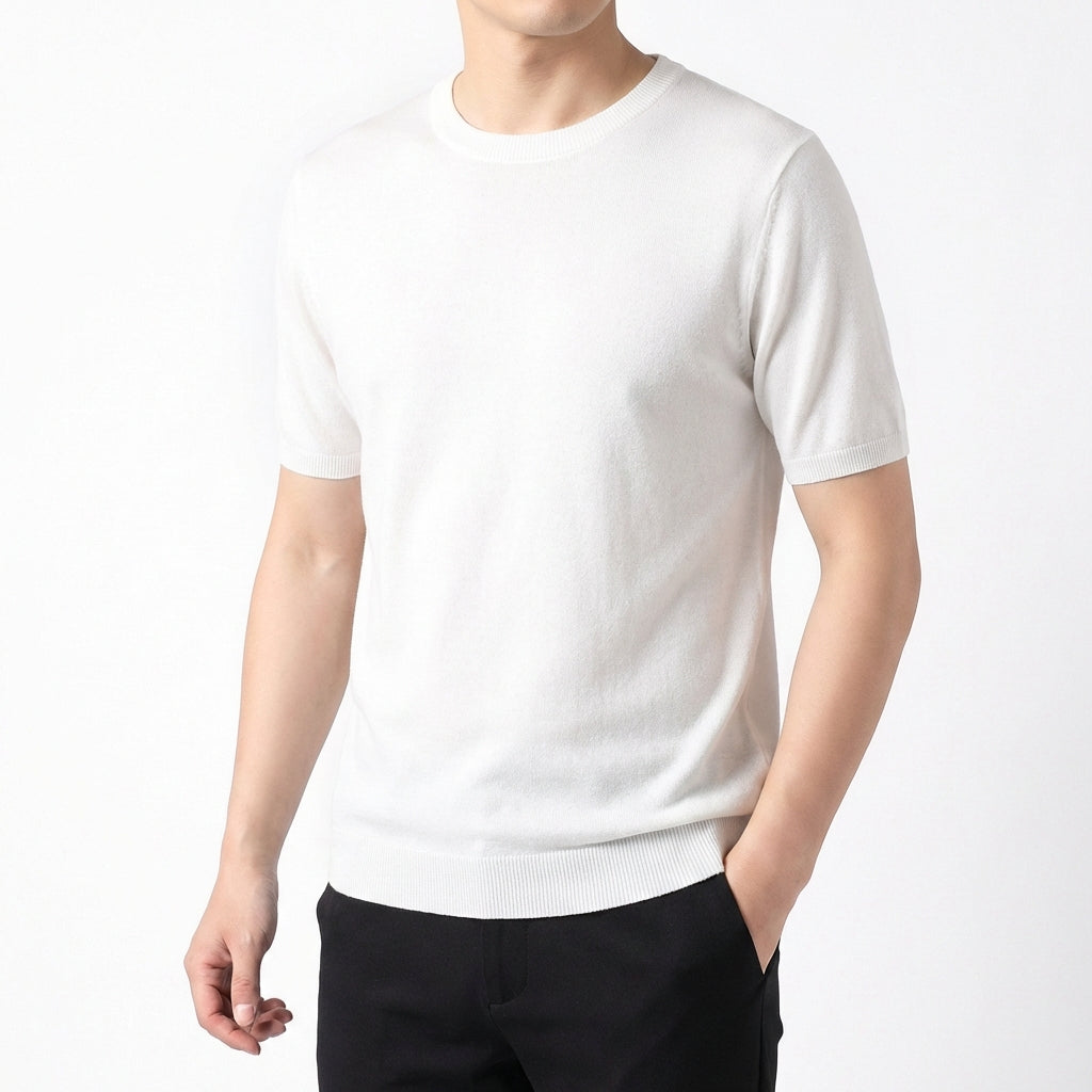 Leandro | Men's Basic Short Sleeve Knit T-Shirt
