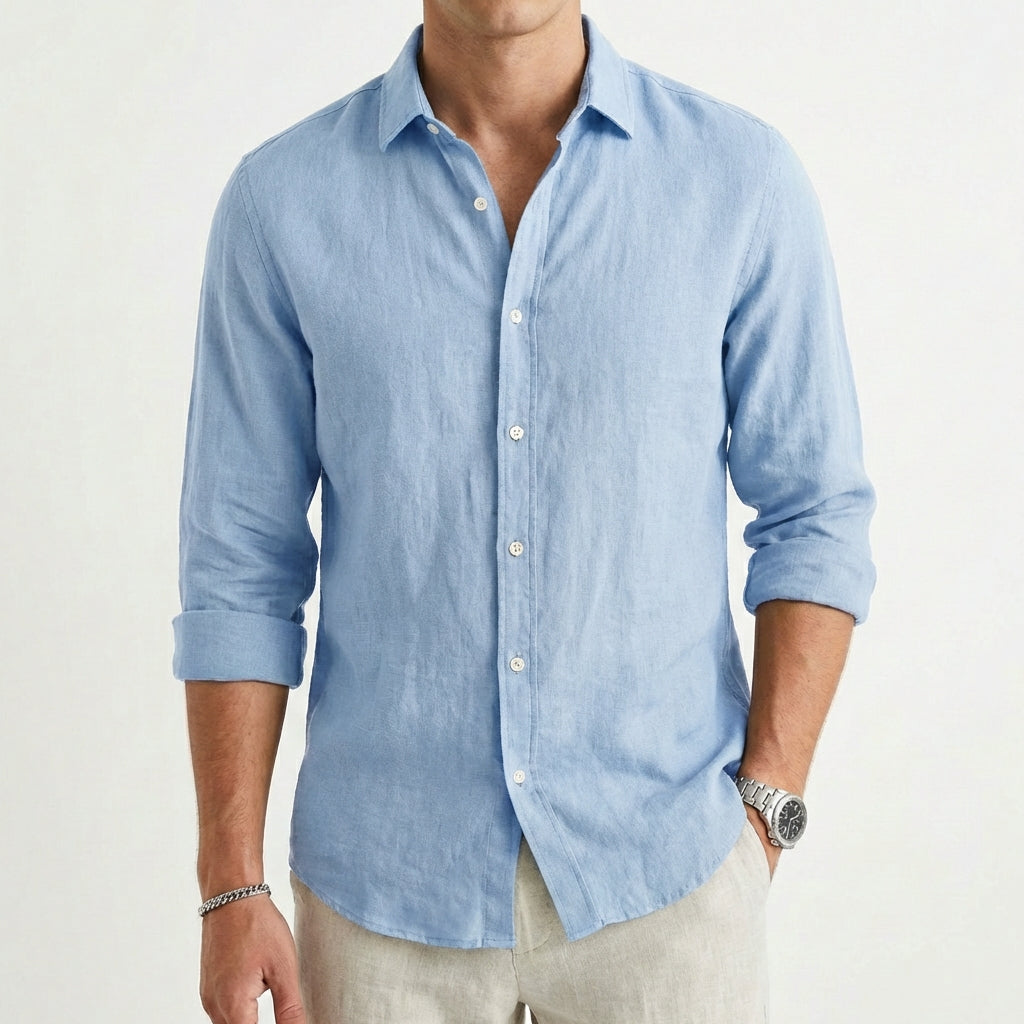 Lucas | Men's Shirt with Classic Collar and Long Sleeves | Casual