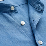 Lucas | Men's Shirt with Mao Collar and Rolled Sleeves | Casual