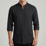 Lucas | Men's Shirt with Mao Collar and Rolled Sleeves | Casual