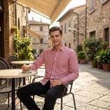 Lucas | Men's Shirt with Striped Pattern and Button-Down Collar | Classic