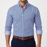 Lucas | Men's Shirt with Striped Pattern and Button-Down Collar | Classic