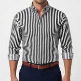 Lucas | Men's Shirt with Striped Pattern and Button-Down Collar | Classic